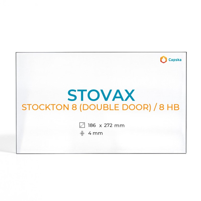 Vidre per estufa de llenya Stovax Stockton 8 (Double Door) - Rectangle 186x272x4mm