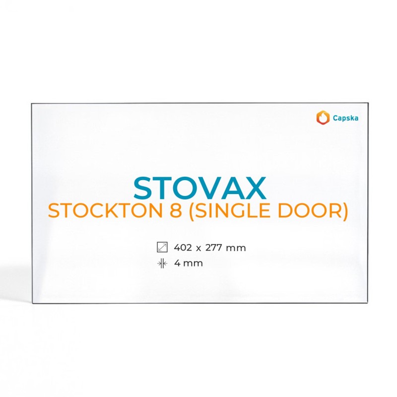 Cristall Stovax STOCKTON 8 (SINGLE DOOR) - Vidre Rectangle per estufa de llenya