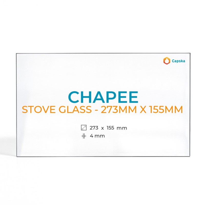 Vidrio para estufa de leña Cristal Chapee - 273MM X 155MM