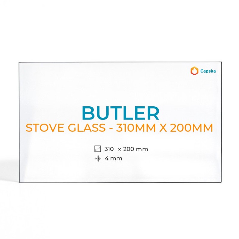 Vidrio para estufa de leña Butler - 310mm x 200mm