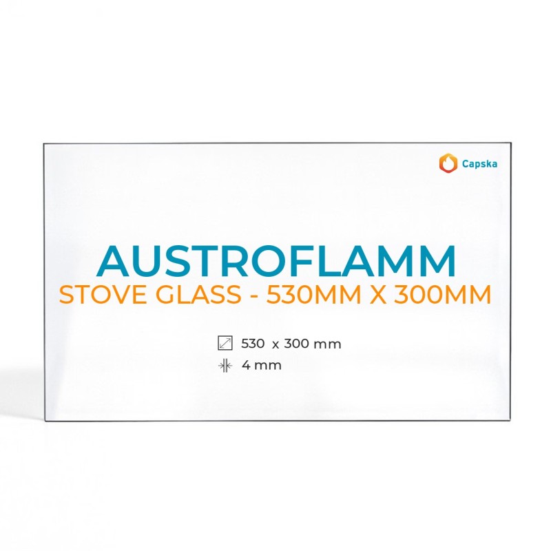 Vidrio Austroflamm STOVE GLASS - 530MM X 300MM - Estufa de leña