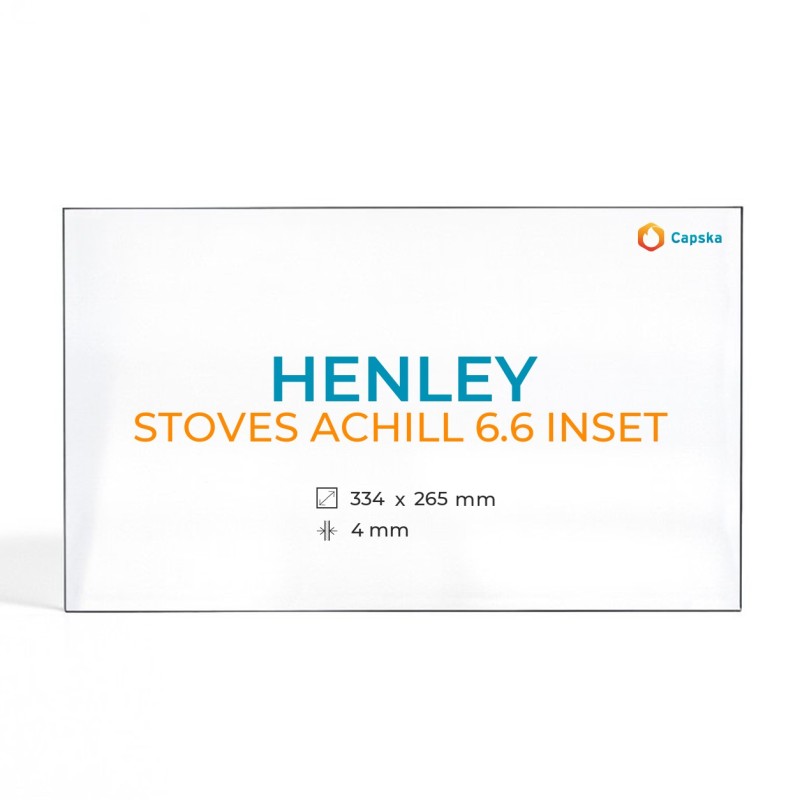 Cristal Henley STOVES ACHILL 6.6 INSET - Vidrio Rectángulo para estufa de leña