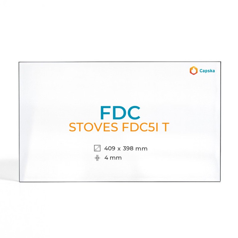 Cristal FDC STOVES FDC5I T - Vidrio Rectángulo para estufa de leña