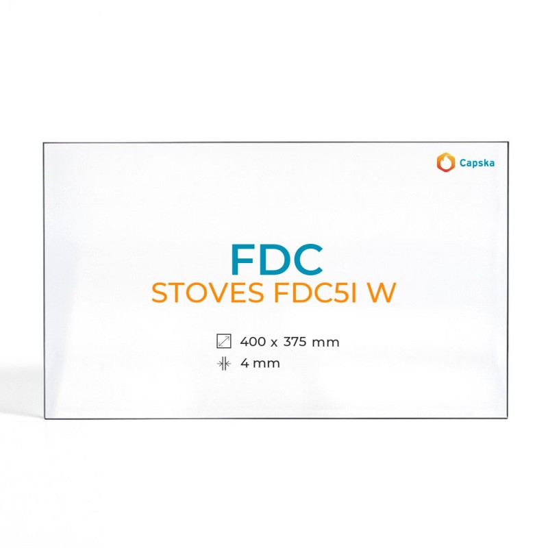 Vidre Rectangle per Estufa de Llenya FDC STOVES FDC5I W
