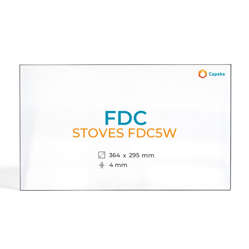 Cristall FDC STOVES FDC5W - Vidre Rectangle per estufa de llenya