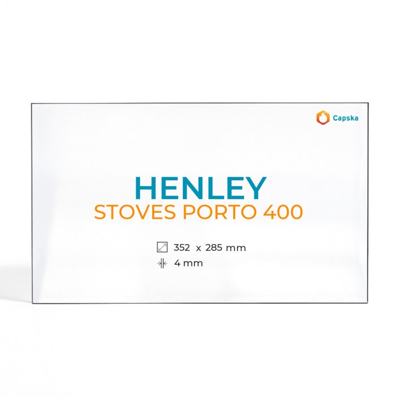 Cristall Henley STOVES PORTO 400 - Vidre Rectangle per estufa de llenya