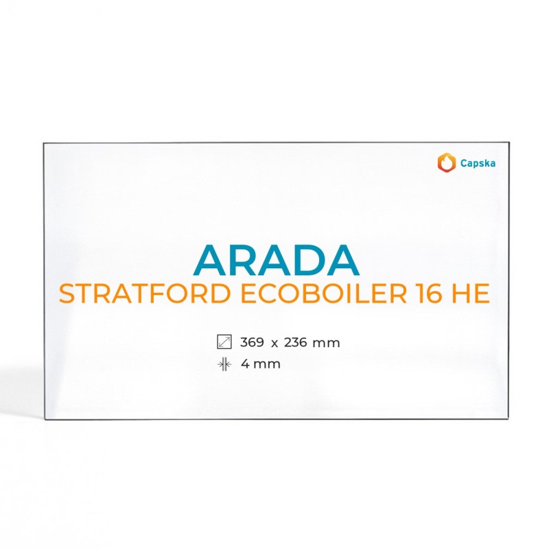 Cristall Arada STRATFORD ECOBOILER 16 HE - Vidre Rectangle per estufa de llenya