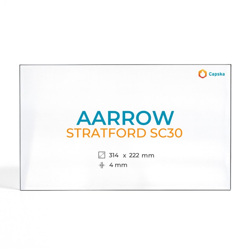 Cristall Aarrow STRATFORD SC30 - Vidre Rectangle per estufa de llenya