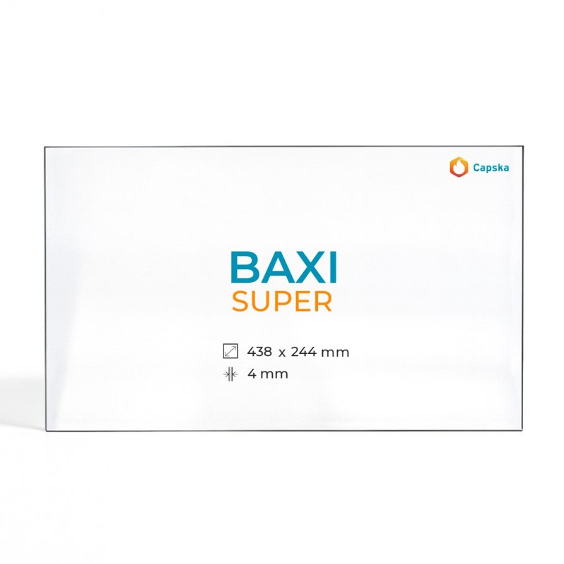 Cristall Baxi SUPER - Vidre Rectangle per estufa de llenya