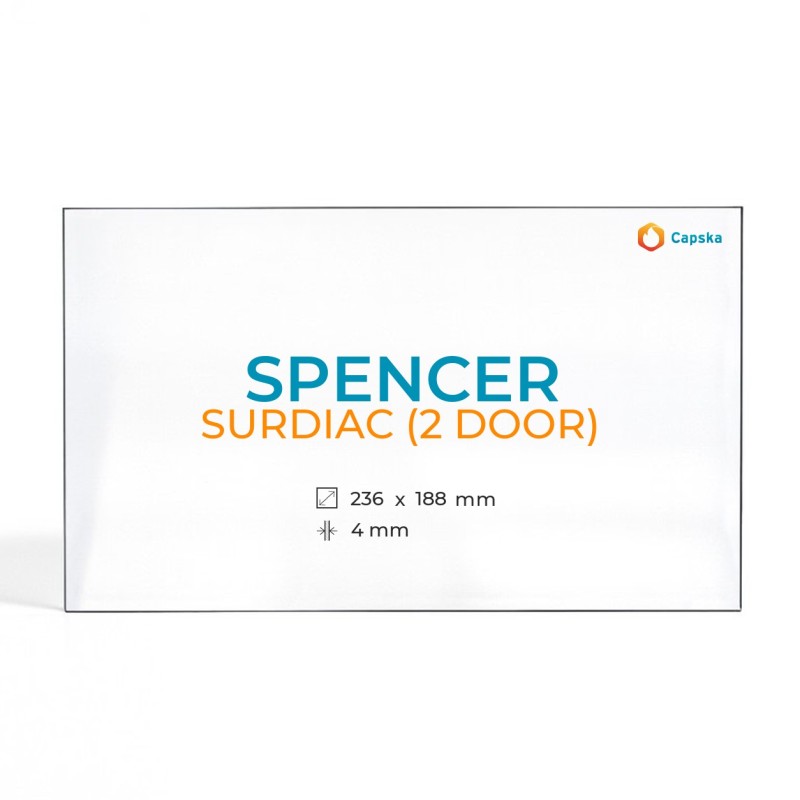 Cristal Spencer SURDIAC (2 DOOR) - Vidrio Rectángulo para estufa de leña