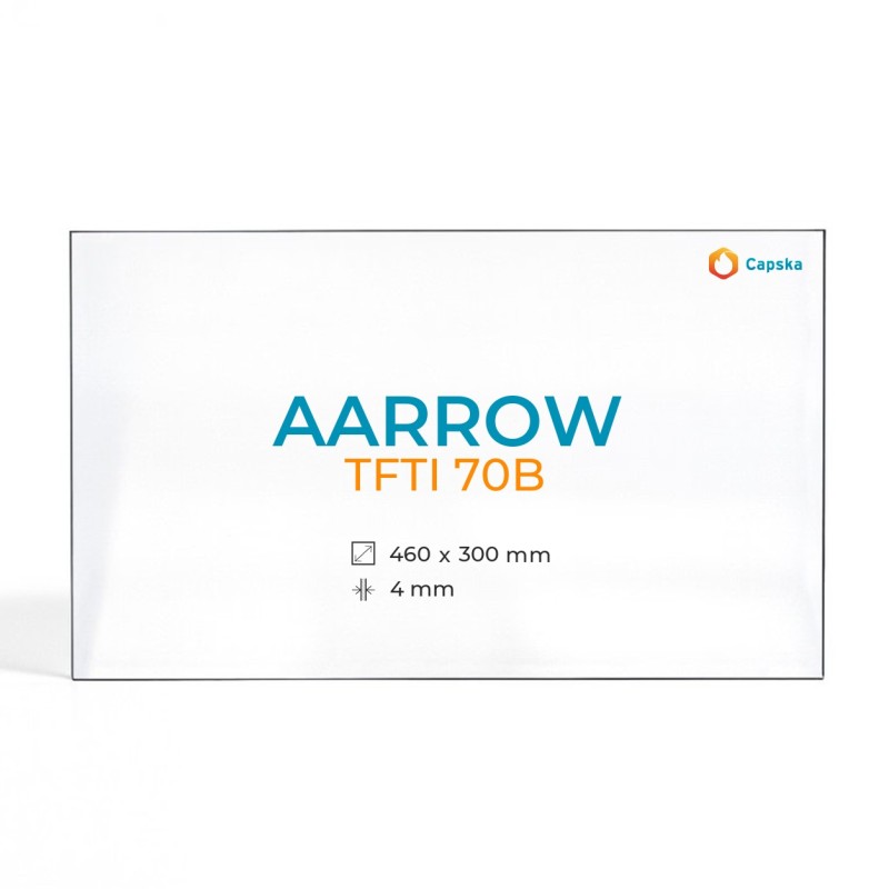 Cristall Aarrow TFTI 70B - Vidre Rectangle per estufa de llenya
