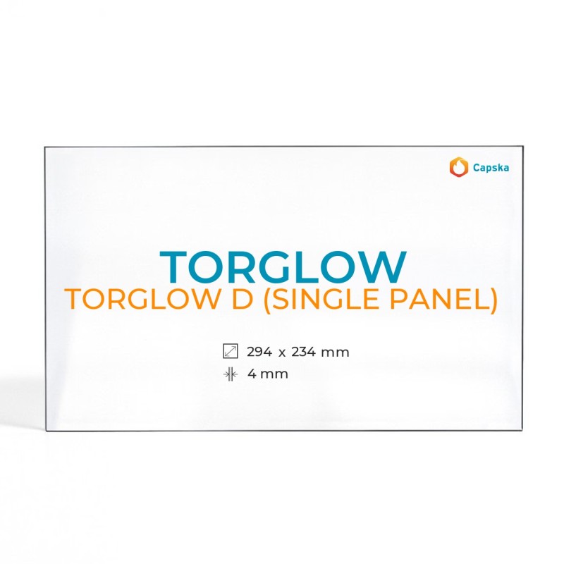 Cristal Torglow TORGLOW D (SINGLE PANEL) - Vidrio Rectángulo Estufa Leña