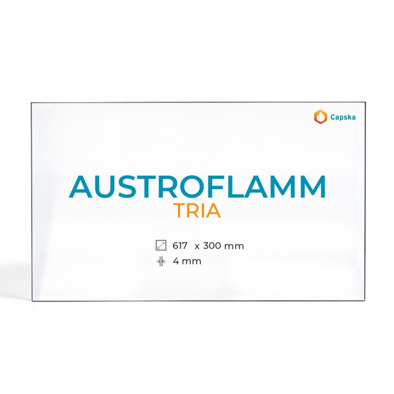 Cristal Austroflamm TRIA - Vidrio Rectángulo para estufa de leña