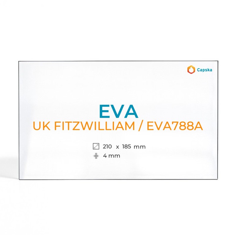 Cristall Eva UK FITZWILLIAM / EVA788A - Vidre Rectangle per estufa de llenya