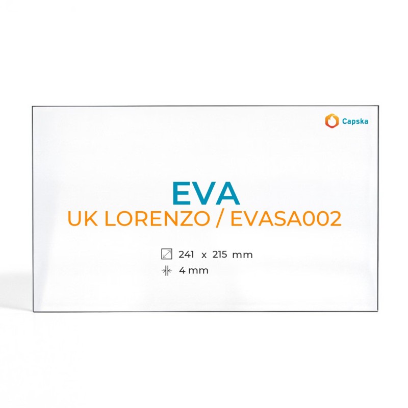 Cristall Eva UK LORENZO / EVASA002 - Vidre Rectangle per estufa de llenya