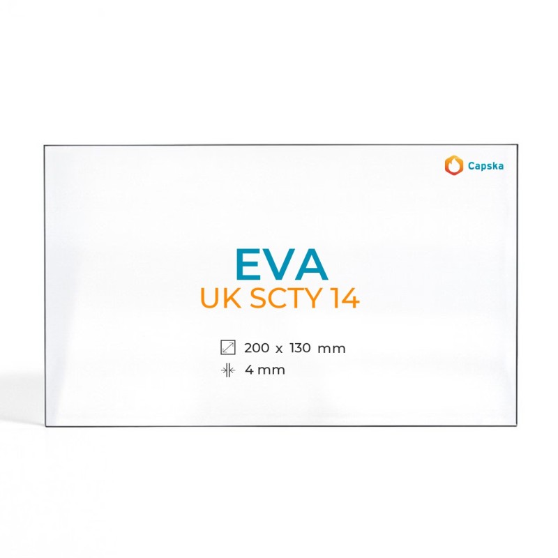 Vidre Rectangle per estufa de llenya - Cristall Eva UK SCTY 14