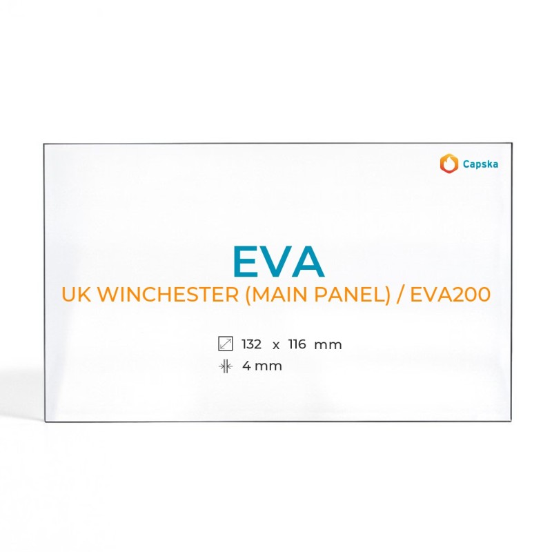 Vidrio cerámico resistente para estufa de leña - EVA UK WINCHESTER EVA200