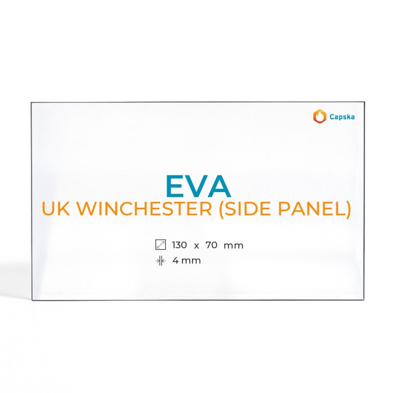 Cristal Eva UK WINCHESTER (SIDE PANEL) - Vidrio para estufa de leña