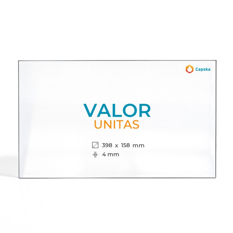 Cristall Valor UNITAS - Vidre Rectangle per estufa de llenya