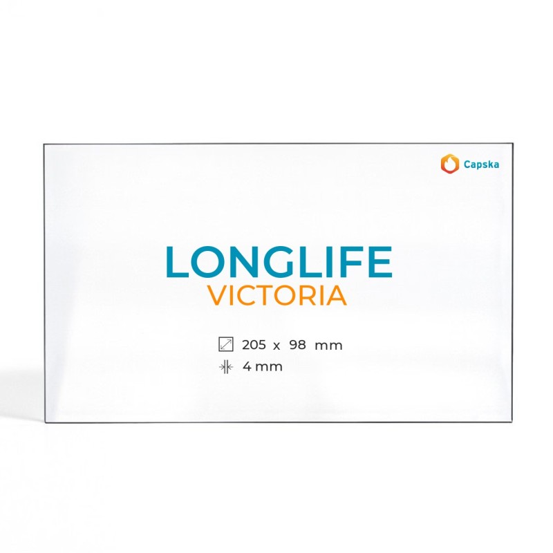 Vidrio Longlife VICTORIA para estufa de leña - Rectángulo
