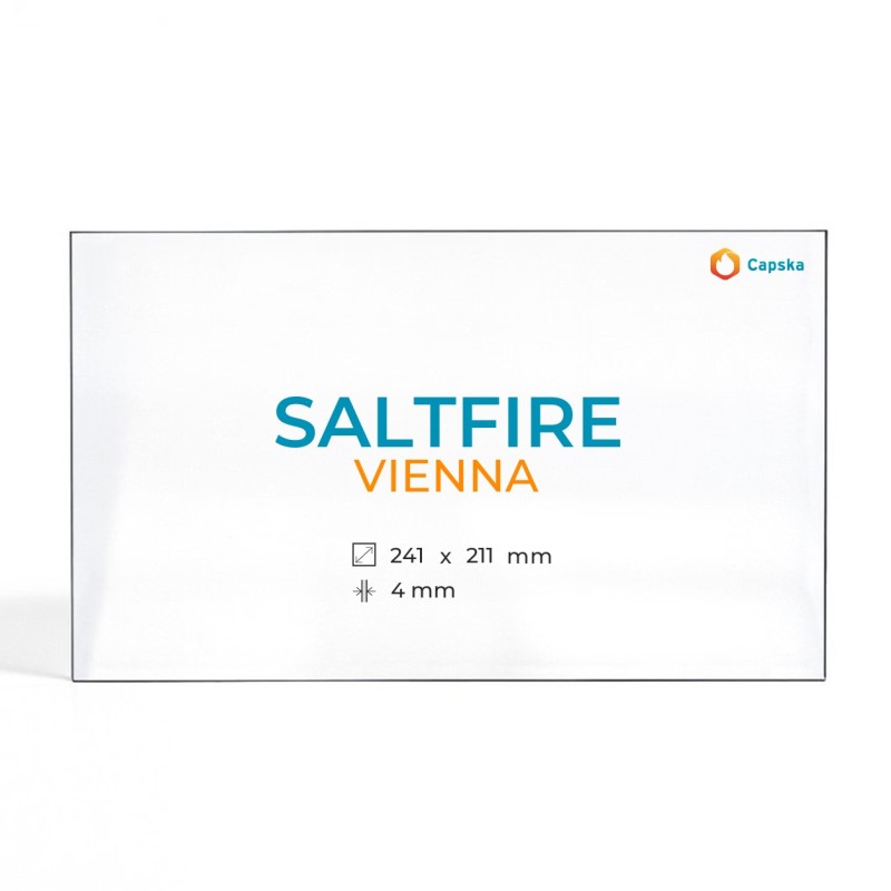 Cristal Saltfire VIENNA - Vidrio Rectángulo para estufa de leña