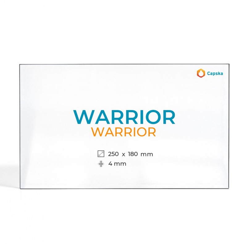 Vidre Rectangle per Estufa de Llenya WARRIOR - 250x180x4 mm