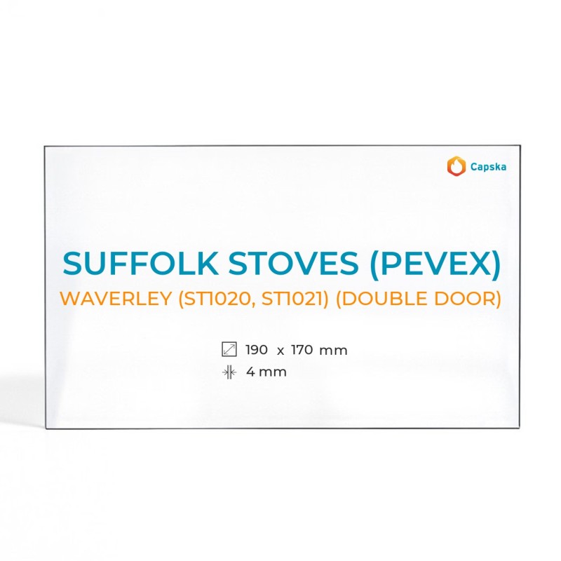 Cristal para estufa de leña Suffolk Stoves WAVERLEY (ST1020, ST1021)