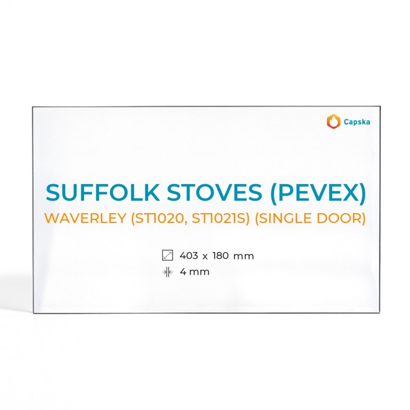 Cristal Suffolk Stoves Waverley (ST1020, ST1021S) - Vidrio para estufa de leña
