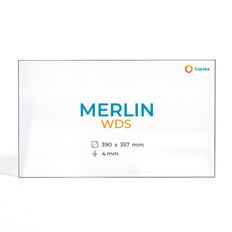Cristal Merlin WDS - Vidrio Rectángulo para estufa de leña