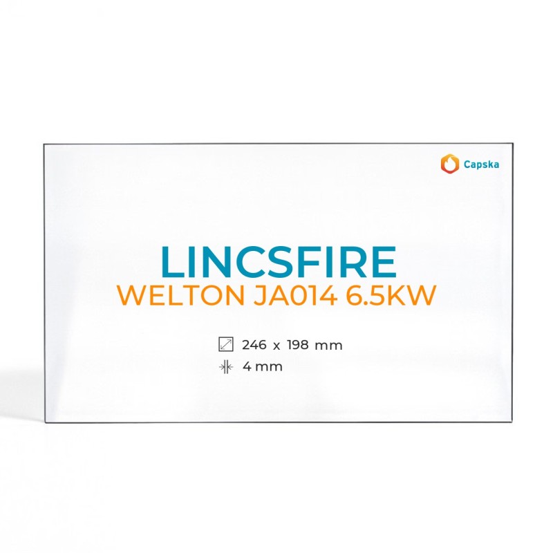 Cristal Lincsfire WELTON JA014 6.5KW - Vidrio Rectángulo para estufa de leña