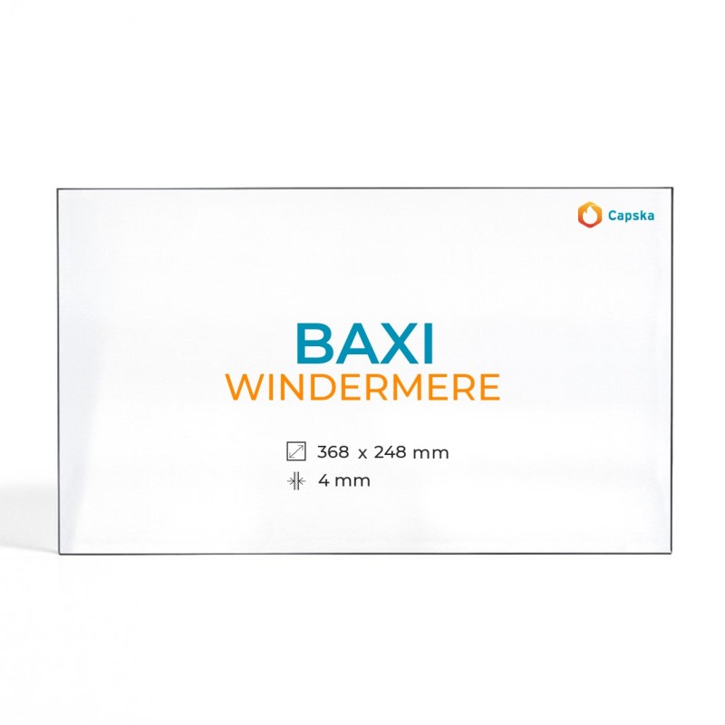 Cristall Baxi WINDERMERE - Vidre Rectangle per estufa de llenya