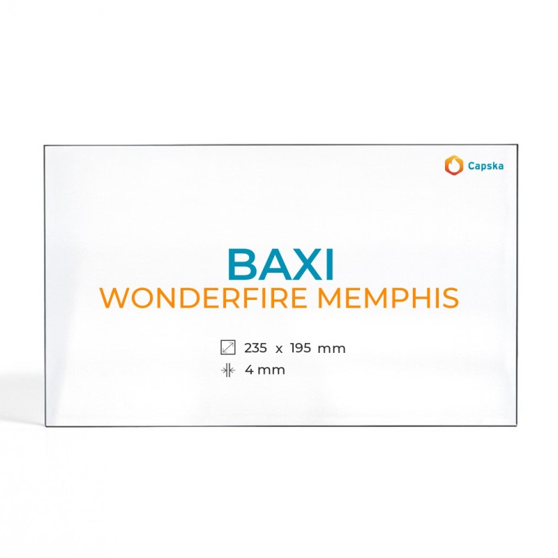 Vidre ceràmic Baxi WONDERFIRE MEMPHIS - Rectangle 235x195x4mm