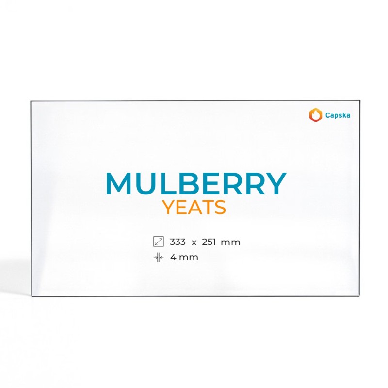 Cristal Mulberry YEATS - Vidrio Rectángulo para estufa de leña