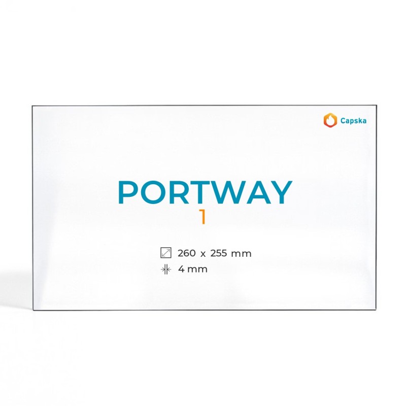 Cristal Portway 1 - Vidrio Rectángulo para estufa de leña