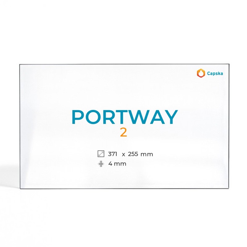 Cristall Portway 2 - Vidre Rectangle per estufa de llenya