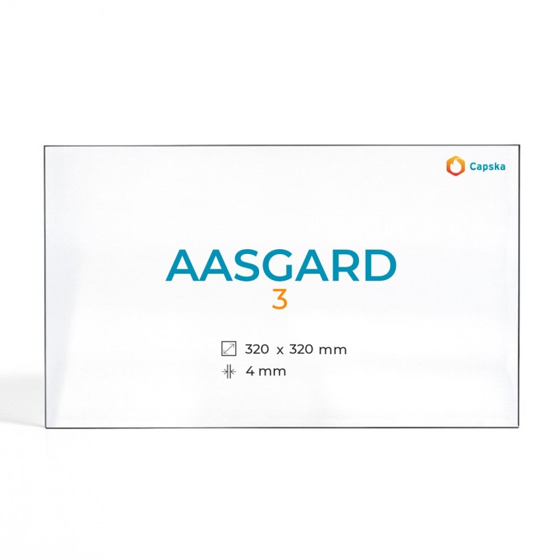 Cristall Aasgard 3 - Vidre Rectangle per estufa de llenya