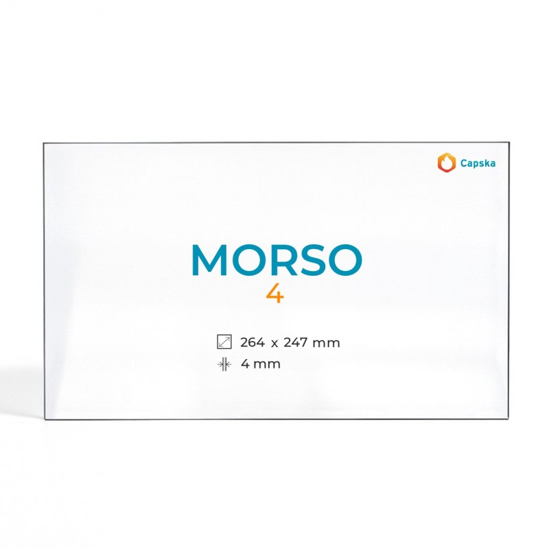 Cristall Morso 4 - Vidre Rectangle per estufa de llenya