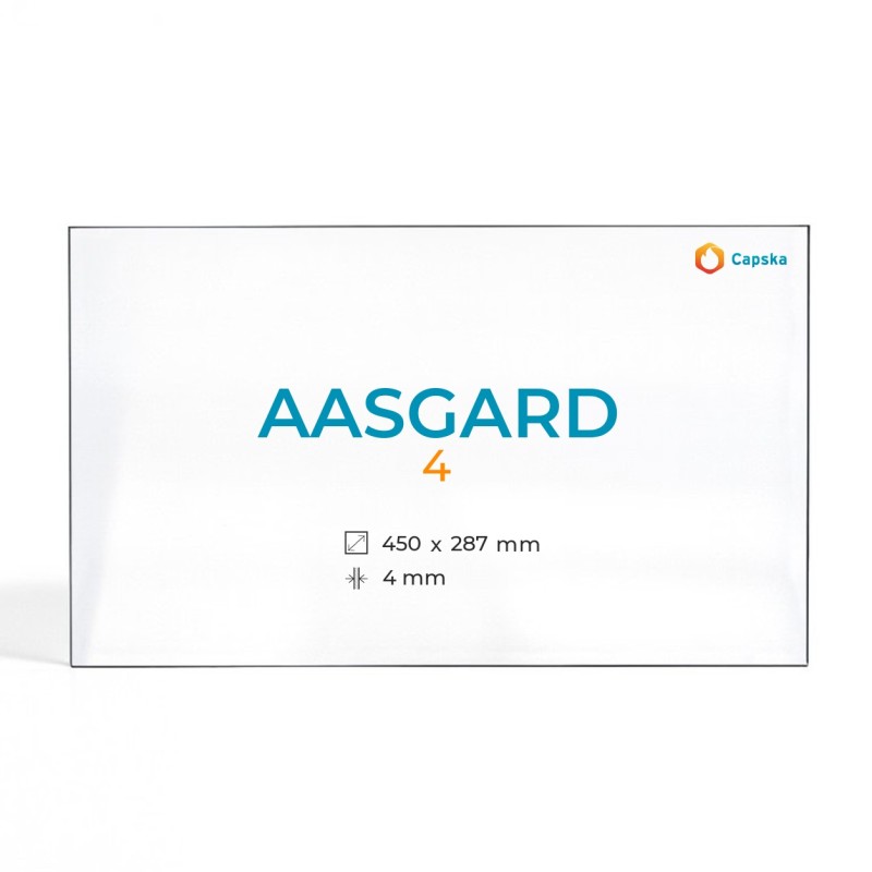 Cristal Aasgard 4 - Vidrio Rectángulo para estufa de leña