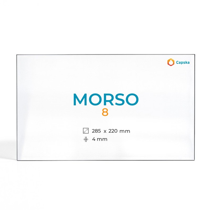 Cristall Morso 8 - Vidre Rectangle per estufa de llenya