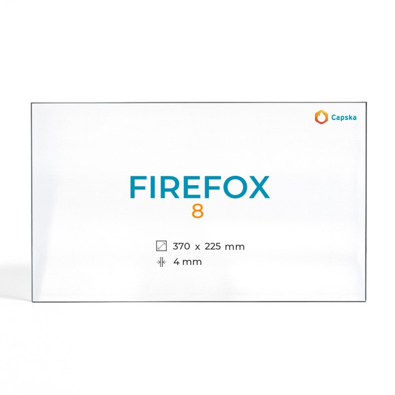 Vidrio Firefox 8 -Cristal Rectángulo Estufa de Leña - Capska