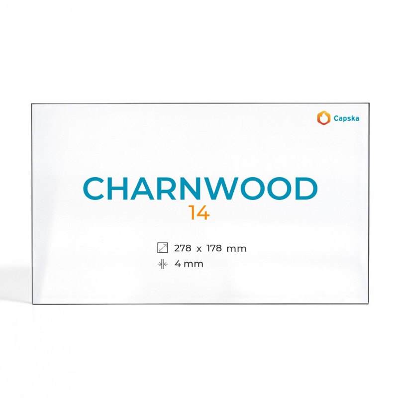 Cristall Charnwood 14 - Vidre Rectangle per estufa de llenya