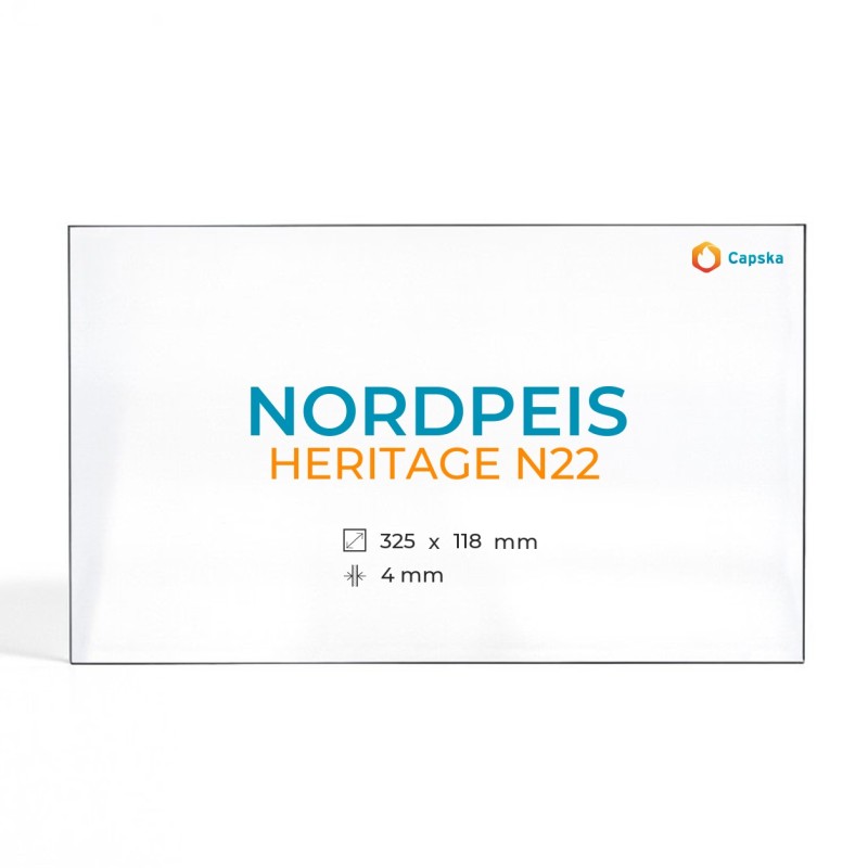 Vidrio Recto Nordpeis Heritage N22 Recambio Estufa - Capska