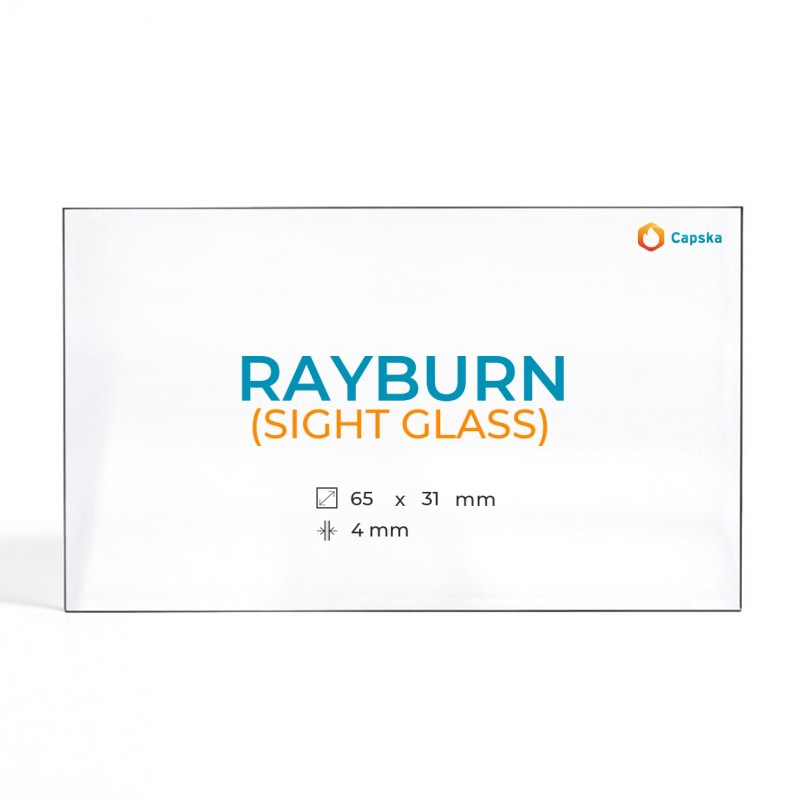 Cristall Rayburn (SIGHT GLASS) - Vidre Rectangle per estufa de llenya