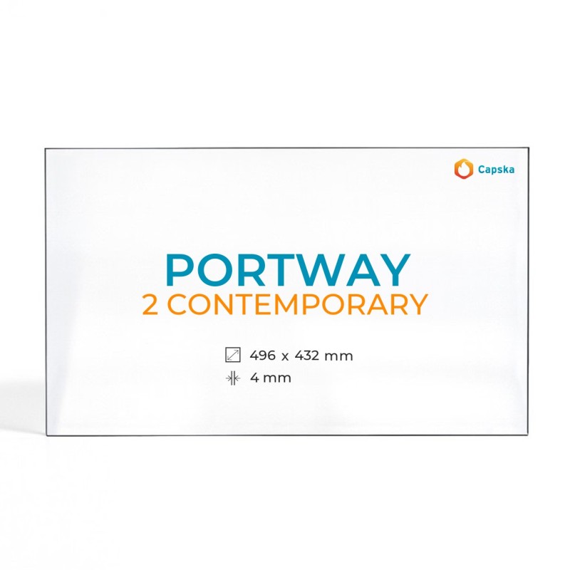 Cristall Portway 2 CONTEMPORARY - Vidre Rectangle per estufa de llenya