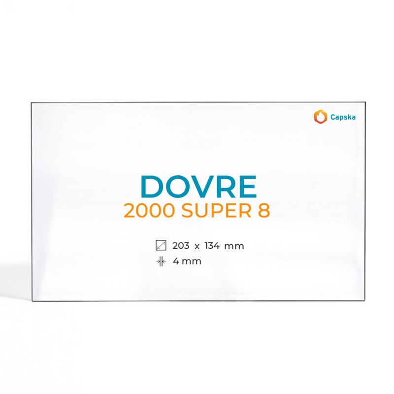 Vidre Rectangle Dovre 2000 SUPER 8 - Dimensions 203 x 134 x 4 mm