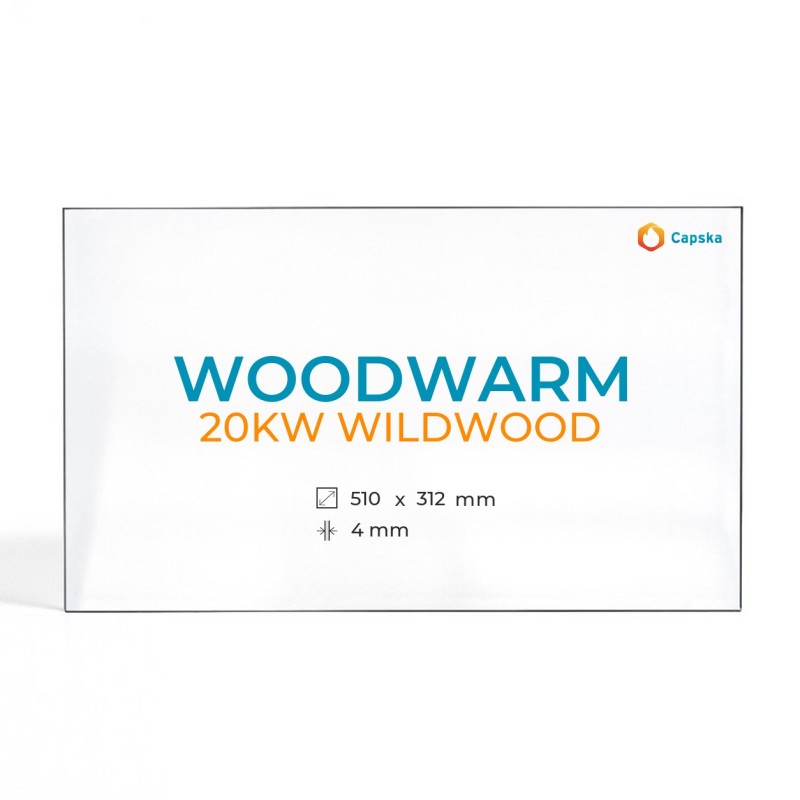 Cristal Woodwarm 20KW WILDWOOD - Vidrio Rectángulo para estufa de leña
