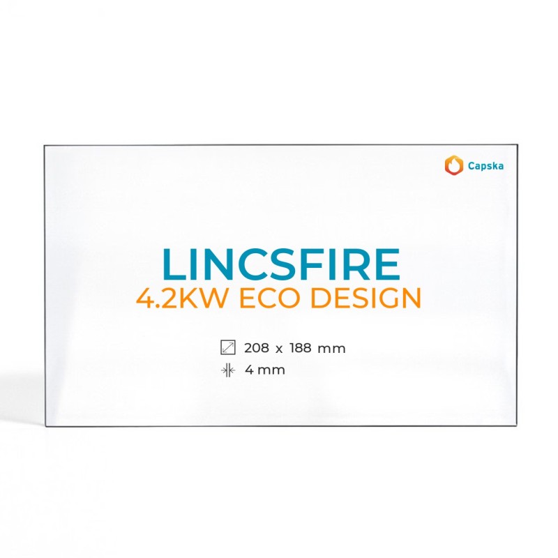 Cristall Lincsfire 4.2KW ECO DESIGN - Vidre Rectangle per estufa de llenya