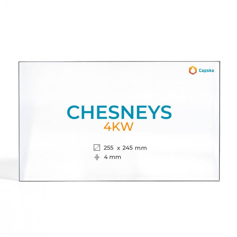 Cristal Chesneys 4KW - Vidrio Rectángulo para estufa de leña
