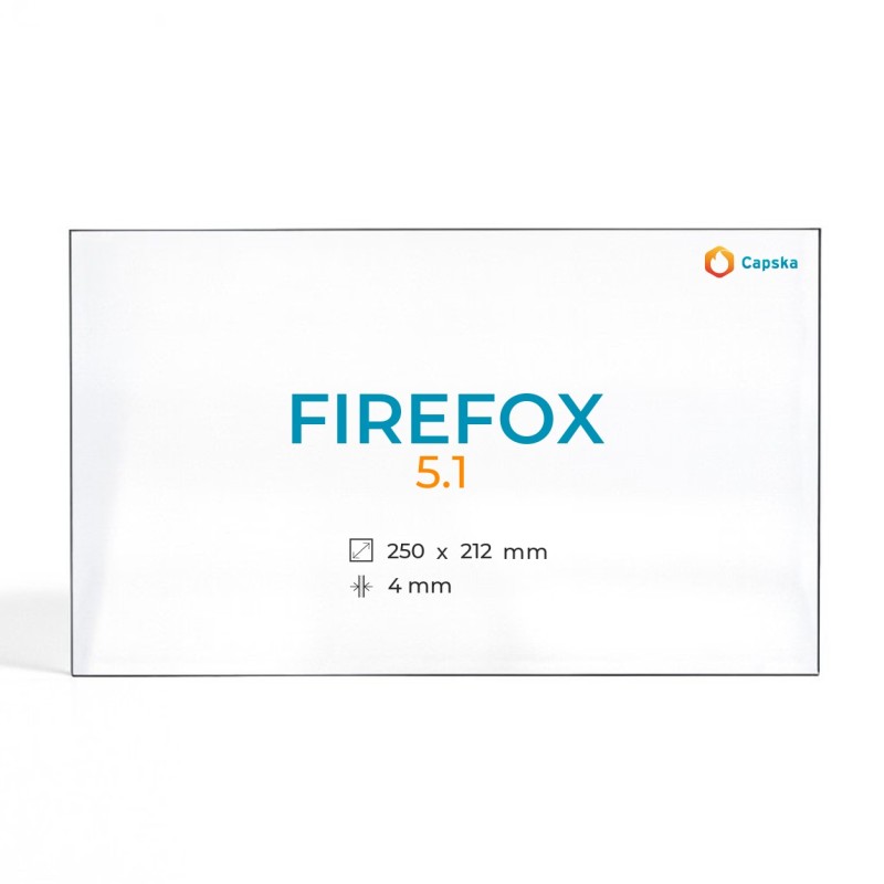 Cristall Firefox 5.1 - Vidre Rectangle per estufa de llenya
