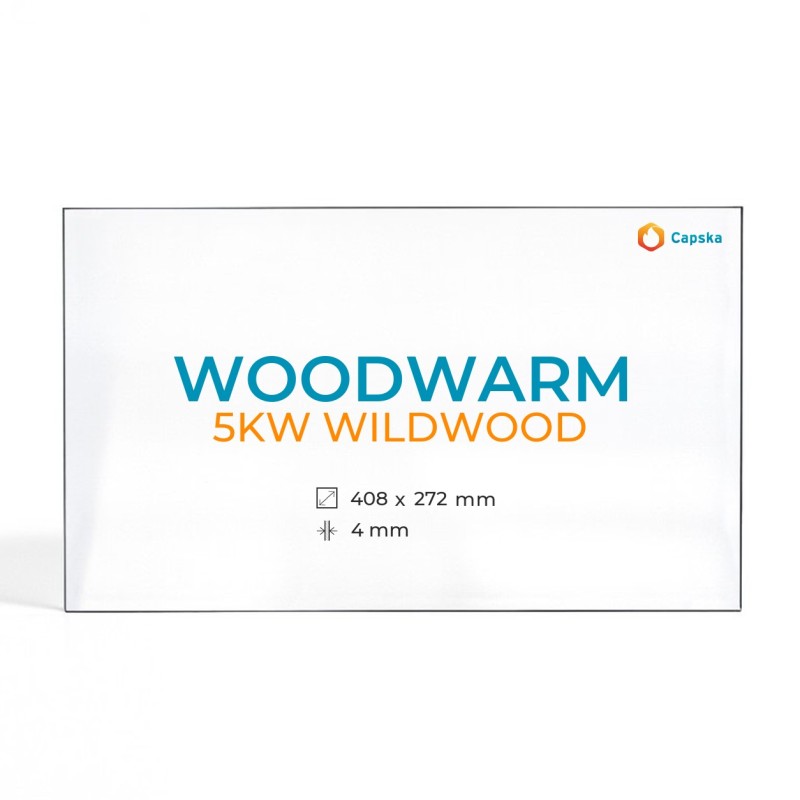 Cristal Woodwarm 5KW WILDWOOD - Vidrio Rectángulo para estufa de leña